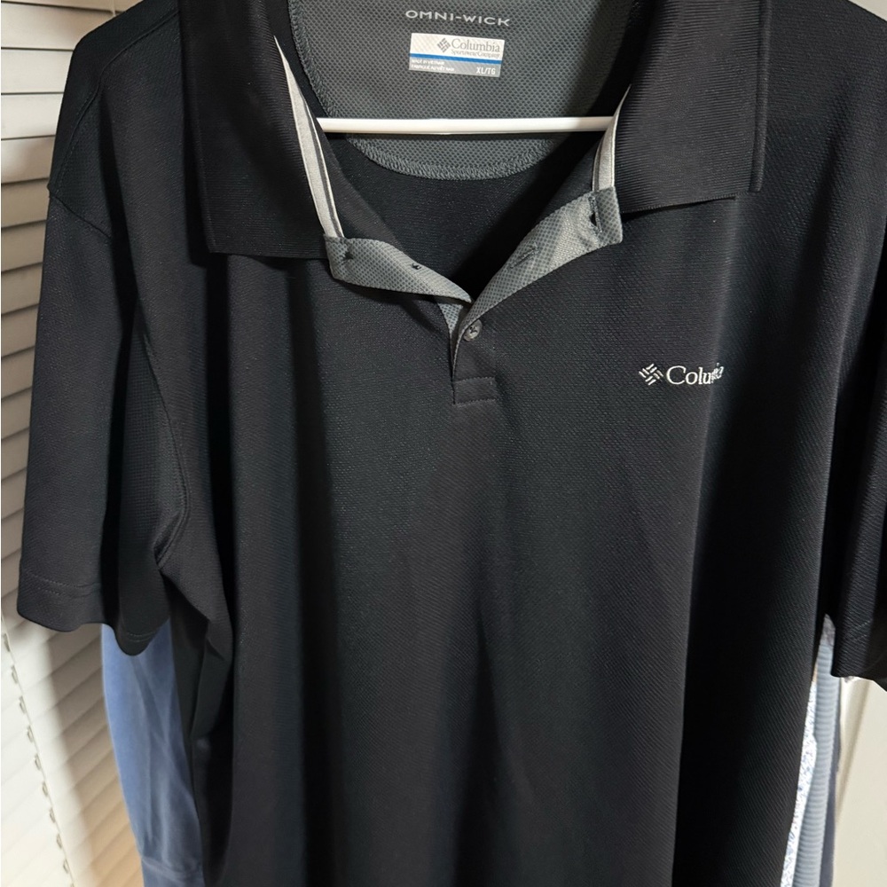 Columbia Men’s Black Polo with Contrast Gray Trim